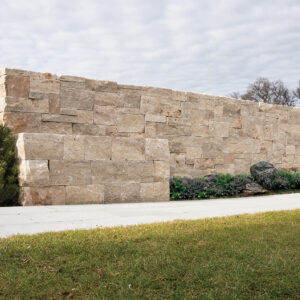 Travertin Mauersteine Natursteinmauer Walnut Wechselmauerwerk