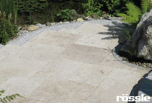 Travertin Crème Terrassenplatten